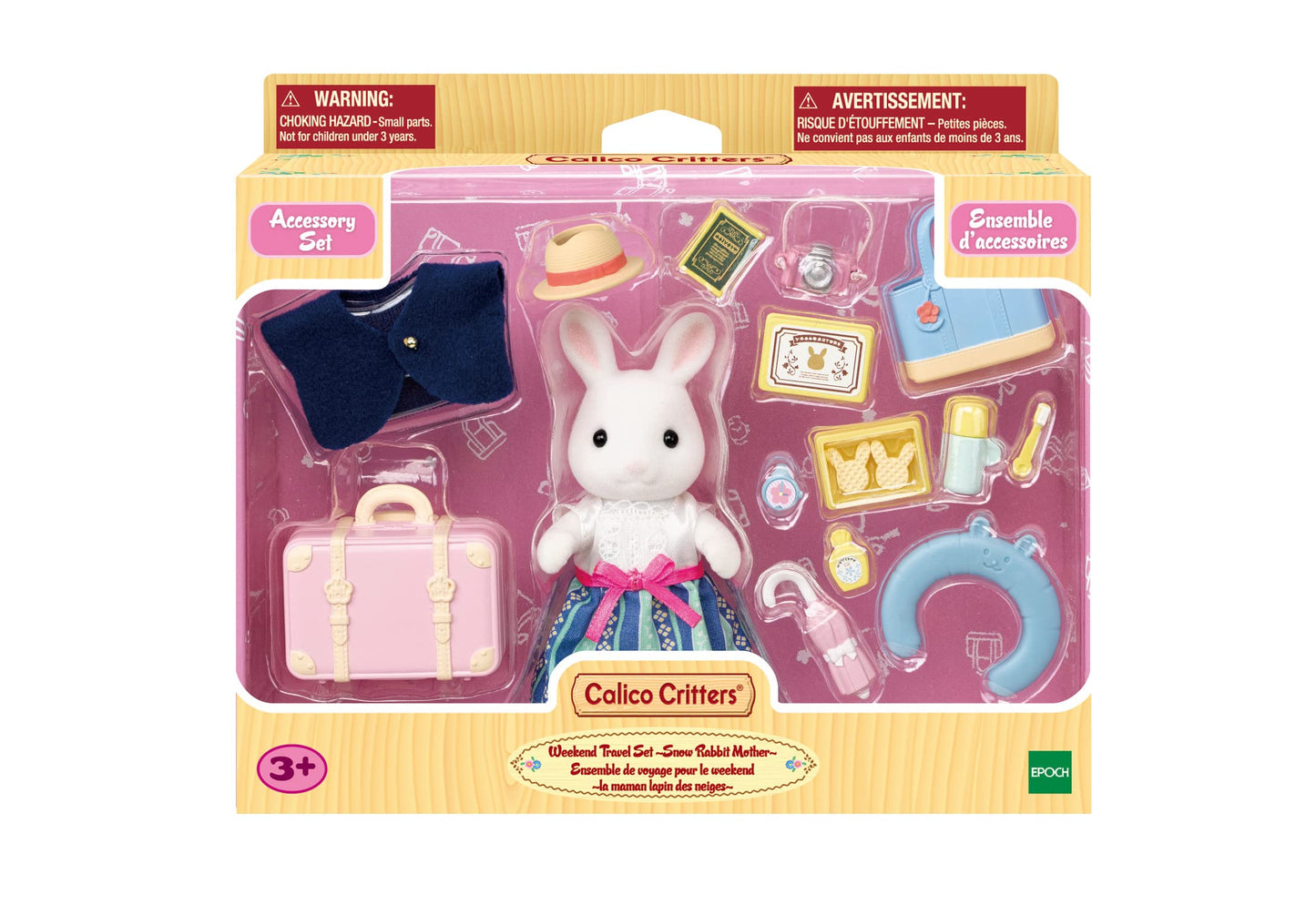Calico Critters Snow Rabbit Mother'S Weekend Travel Set, Dollhouse Playset With Figure And Accessories