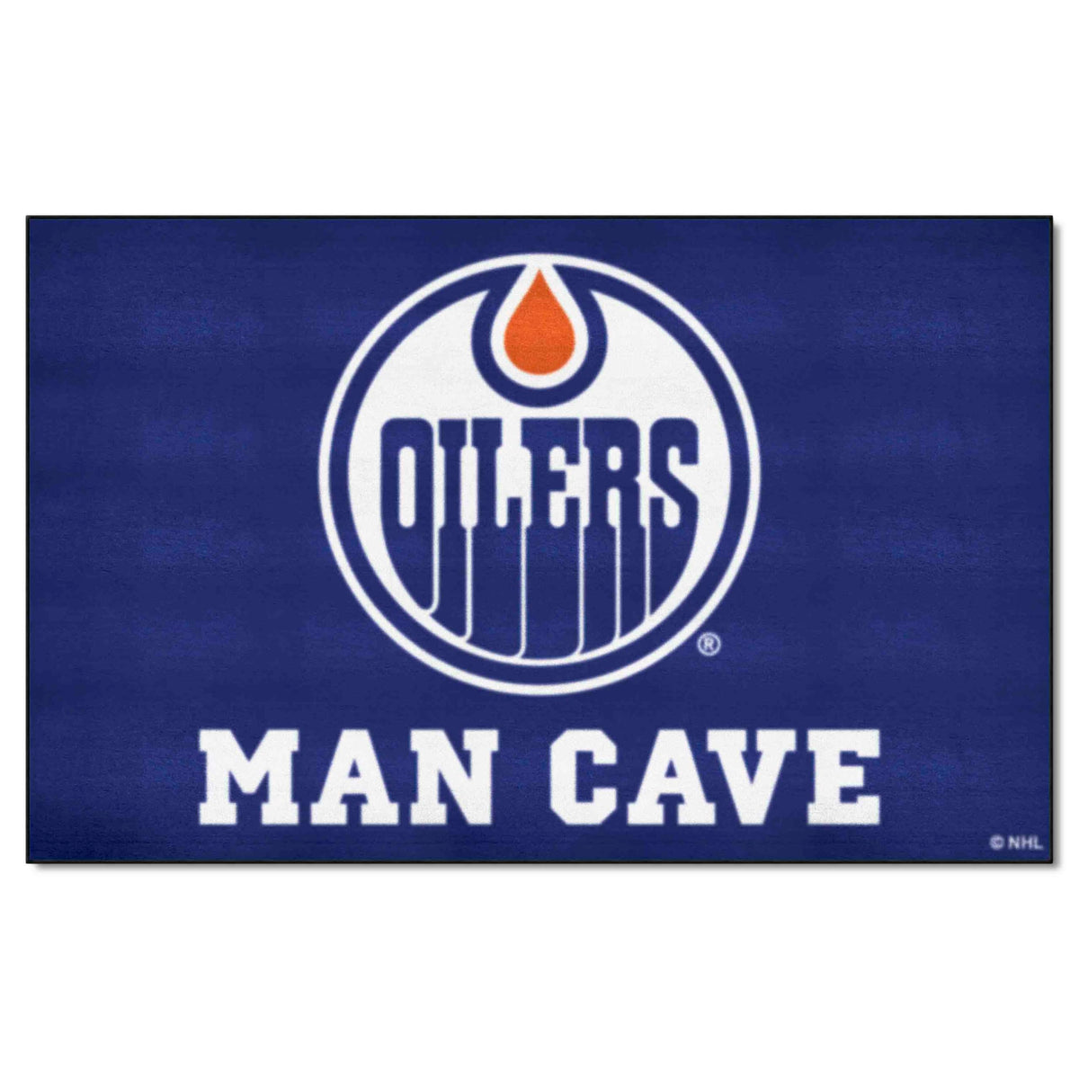 FANMATS 14431 Edmonton Oilers Man Cave UltiMat Rug - 5ft. x 8ft. | Sports Fan Area Rug, Home Decor Rug and Tailgating Mat