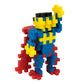 PLUS PLUS 3D Puzzle Building Block Set, 70 Pieces, Plastic, Blue/Red/Yellow/Black, Model 4127, Fun STEM Toys for Kids