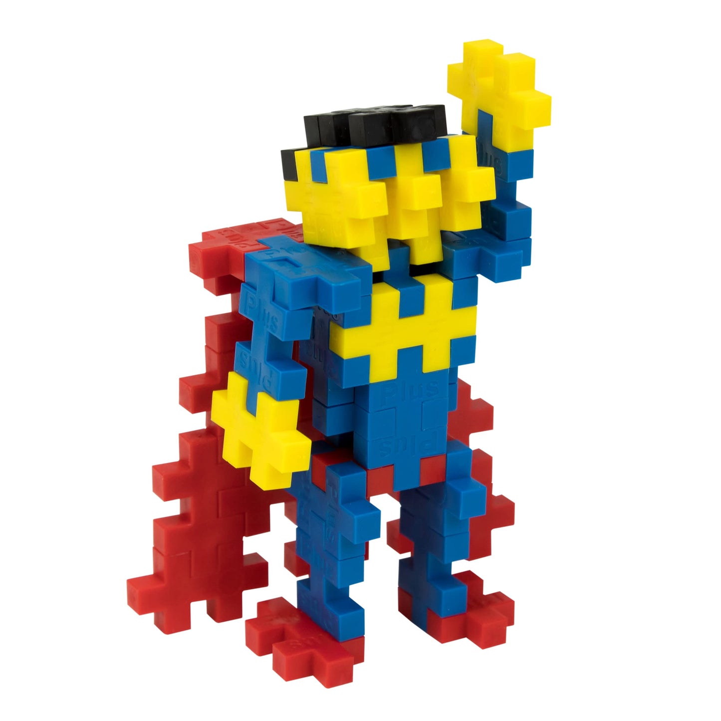PLUS PLUS 3D Puzzle Building Block Set, 70 Pieces, Plastic, Blue/Red/Yellow/Black, Model 4127, Fun STEM Toys for Kids