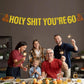 Gold Glitter Holy Shit You'Re 60 Birthday Banner Party Decoration,Happy 60Th Birthday/Cheers To 60 Years, Funny 60Th Birthday Pa