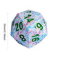 Hddais 55Mm Jumbo D20 Dice With Pink And Blue Flowers Pattern, Large D20 Polyhedral Dice D&D 20 Sized Dice With Gift Case For Du