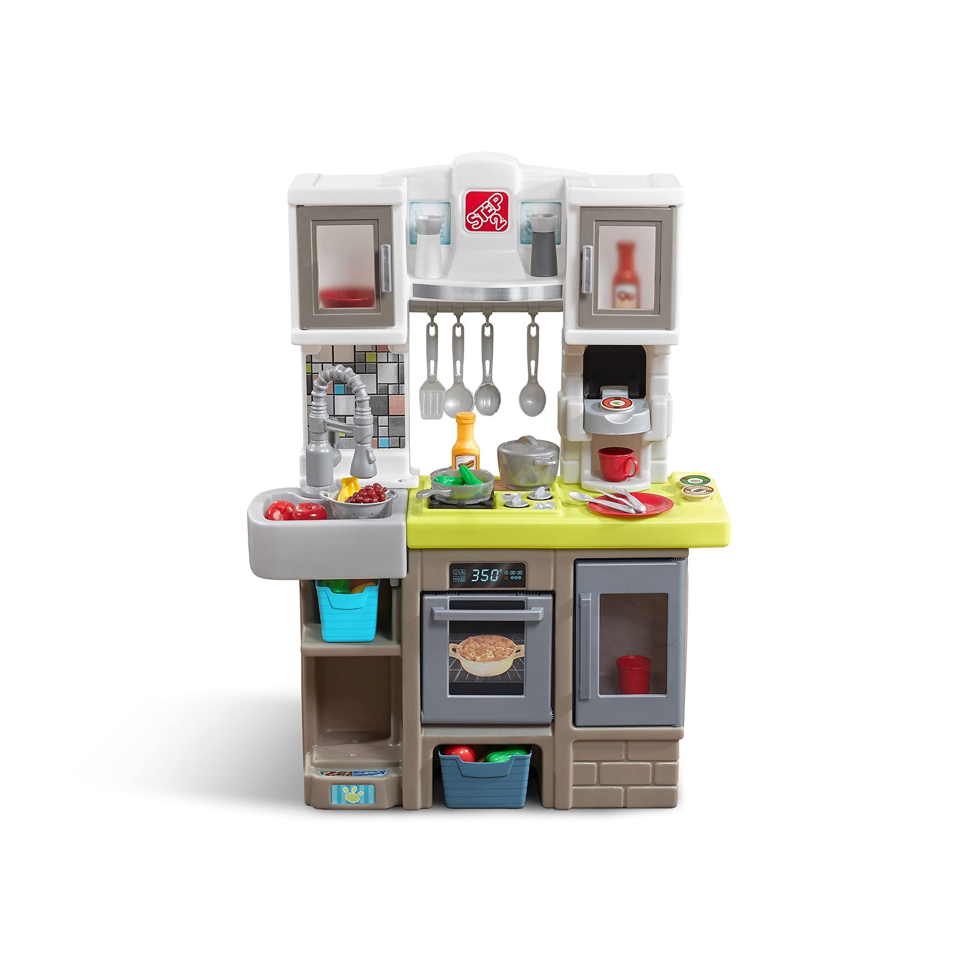 Step2 Contemporary Chef Kitchen Set for Kids, Indoor/Outdoor Play Kitchen Set, Toddlers 2+ Years Old, 25 Piece Kitchen Toy Set, 