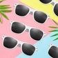Morcheiong 12 Pack Party Sunglasses In Bulk For Birthday Summer Party Goody Bag Fillers Favors (White)