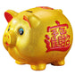 6'' Gold Pig Lucky Porcelain Fortune Pig Joosup Money Box Piggy Bank