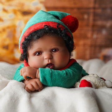 Babeside Christmas Outfit Lifelike Reborn Baby Dolls Black Girl - 20 Inch Soft Feeling Realistic Newborn Baby Dolls Real Life Baby Dolls With Gift Box For Kids Age 3+