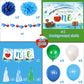 O Fishally One First Birthday Decorations,Gone Fishing Party Supplies Include Fish Bobber Banner,Our Little Man Is Ofishally Tur