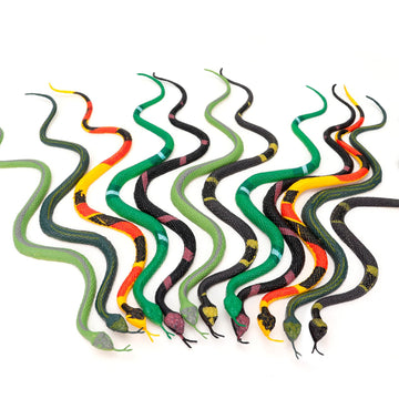 Hfatmos 12 Pcs Realistic Rubber Snakes Colorful, Mini Plastic Snakes, Prank Snake Toys For Party, Tricking People, Kids Playing,