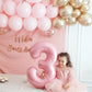 40 Inch Pink 13 Balloon Numbers, Large Number 13 Balloons Pink Foil Number Balloons, Light Pink 13th Foil Birthday Balloons for