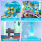 Cubimana Frozen Roller Coaster Building Set With Led Light - 837Pcs City Ice Snow Amusement Park Coaster Building Block Rollerco