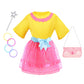 Teuevayl Little Girl Dress Up Trunk Set, 20Pcs Girls Pretend Play Princess Role Play Costumes Set, Singer, Princess, Fairy Costu