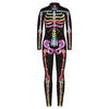 Remimi Boys Girl'S Skeleton Bodysuit Jumpsuit Long Sleeve Zip Back Black Zip Back Kids Halloween Costumes Multicolored Xl