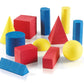 Hand2Mind Foam Geometric Solid Blocks, Assorted Colors, 3D Shapes (Set Of 12)
