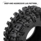 INJORA 1.3'' Wheel Tires Set S5 Swamp Claw Mud Terrain Tires 70 * 27mm for 1/18 1/24 RC Crawler Car(Black)