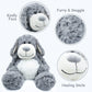 WEIGEDU Smiling Puppy Dog Stuffed Animal Plush Toys for Kids Boys Girls Birthday Nursery Bedtime Easter Gifts  17.7 inches Gray