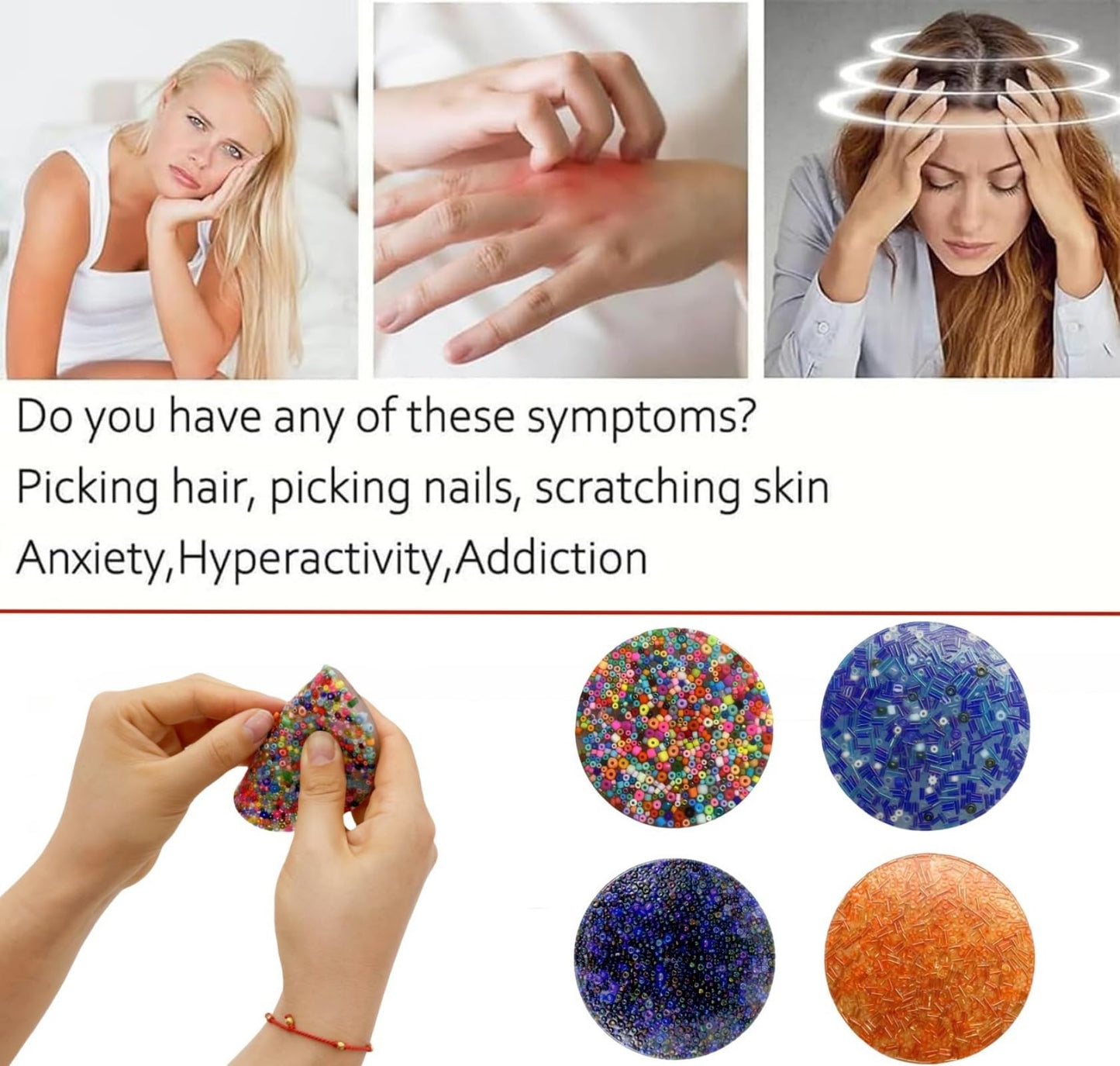 Skin Picking Fidget Toys, Pick Pad Fidget,Trichotillomania Fidget Toys For Skin Pickers, Dermatillomania ,Stress Anxietys Relief