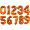 TONIFUL Balloons 16 Inch Orange 0-9 Number Mylar Foil Balloons 10 Pcs digitalal Balloons for 2026 New Year Eve Birthday Party En