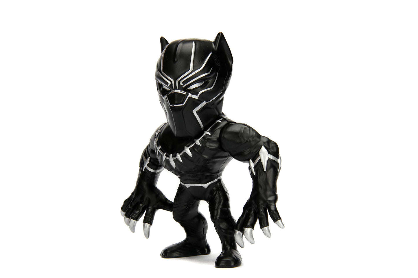 Jada Toys Metalfigs Marvel Avengers Black Panther 100% Die-Cast Metal Collectible Figure, 4', Black
