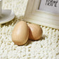 Wood Egg Shakers Set, Musical Percussion Instruments, Natural Finish (2 Pcs)