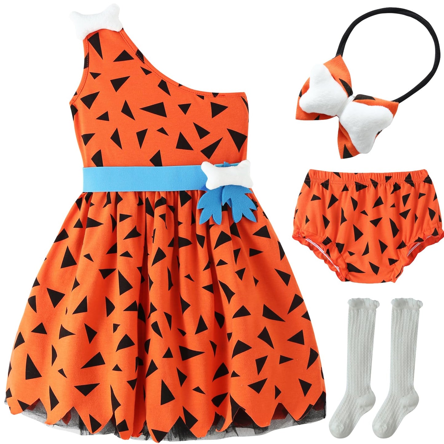 Baby Halloween Costumes Family 2024 Flintstones Bambam Mommy And Me Toddler Newborn Girls Kids Outfit,6-12 Months Orange