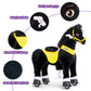 Ponycycle Horse Ride On Toys For Kids Ride On Horse Spirit Toys Essential Model E, Size 4 For Kids Age 4-8/35.4' Height, Birthday Gifts Plush Animal Giddy Up Riding Toys Ride On Pony Animal Black E438