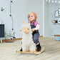 Qaba Kids Ride-On Rocking Horse Toy Llama Style Rocker Soft Plush Fabric For Children 3+ Years