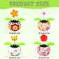 4 Pack Solar Dancing Butterfly Toy Solar Powered Dancing Sun Flower in Colorful Pots Swinging Rose Flip Flap Animated Bobblehead Dancer Window Sun Catcher Car Dashboard Decor