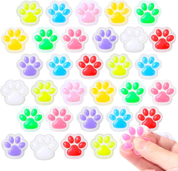 ANAB GI 5pcs Mini Squeeze Squishy Toys, Colorful Cat Paw Fidget Sensory, Cute Soft Stress Reliever Anxiety Pinch for Kids