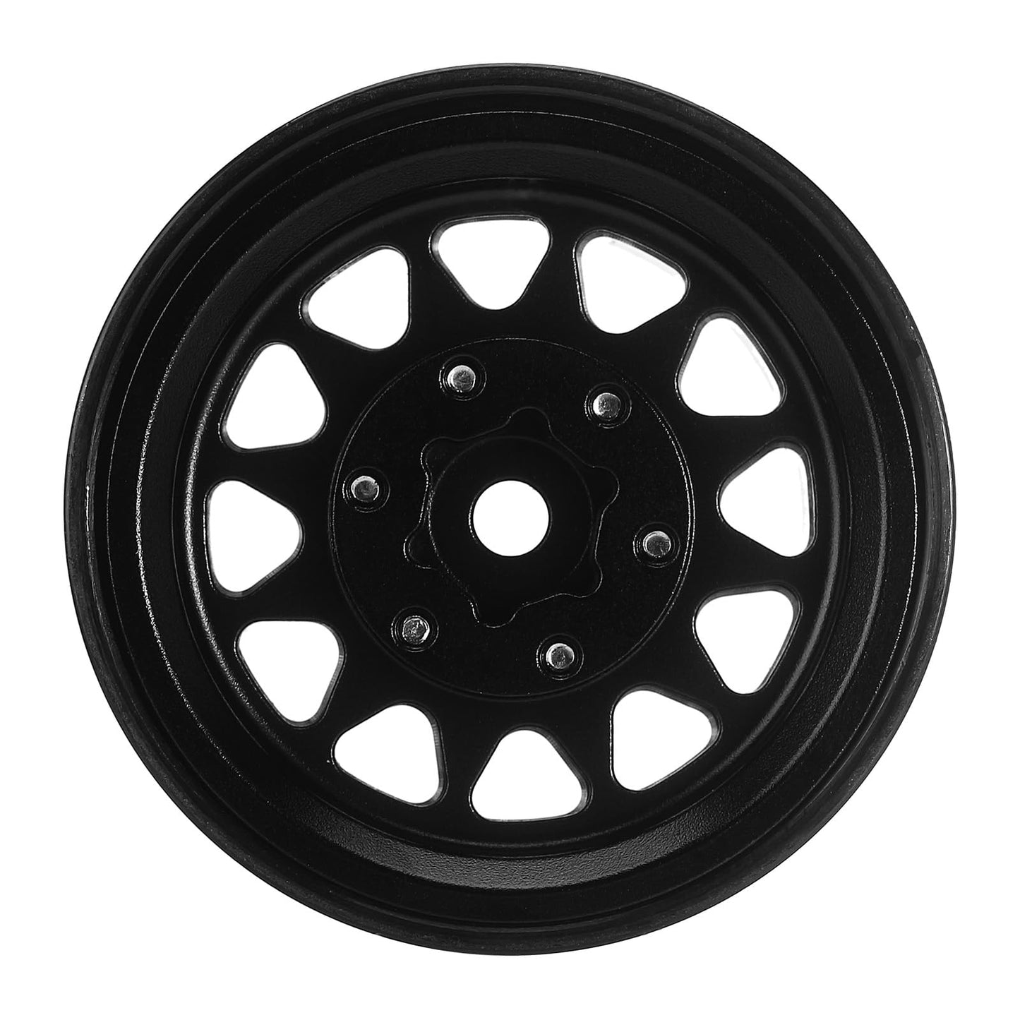 INJORA 1.3 Beadlock Wheel Rims - Aluminium Wheel Rims 23g -3.75mm for SCX24 TRX4M Upgrade 1/24 1/18 RC Crawler Car (Black)