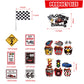 Mpanwen Race Car Birthday Party Supplies, 142 Pcs Racecar Racing Party Decorations For Boys Baby - Backdrop, Banner, Cake, And C