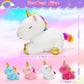 KMUYSL Unicorn Toys Set - Soft Plush Mommy Unicorn with 4 Baby Unicorns, Orange, 5 Piece Assortment, Ideal for Ages 3-8, Perfect Gift