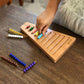 BOHS Montessori Bead Stair Set - 1-10 Counting Educational Toy, Medium Size, Multicolored Wood, Model MB717