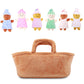 Qpewep Basket Plush Baby Dolls Soft Multicultural Sensory Babies Toy Set 6 Piece Interchangeable Clothes Stuffed Plush Figures For All Ages Gift