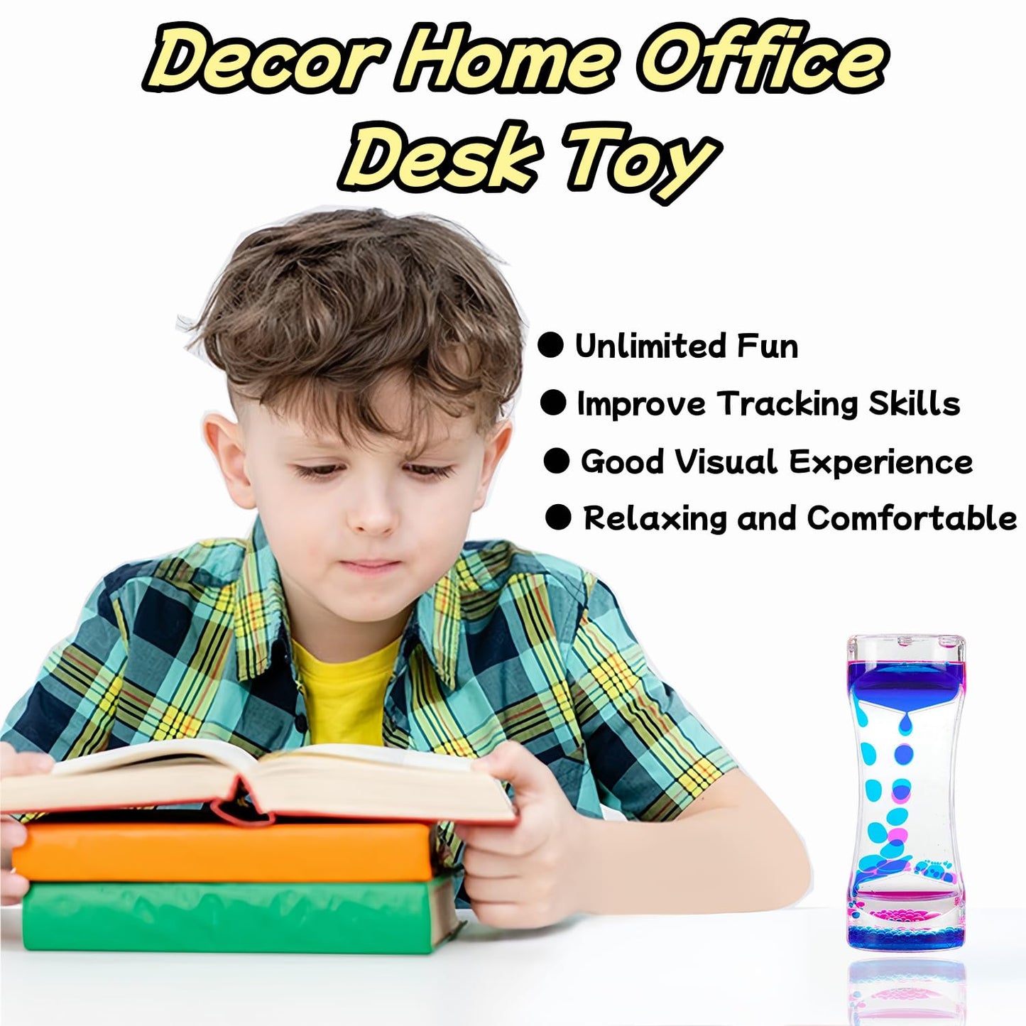 Oneshow Liquid Motion Bubbler Timer Oil Hourglass Water Timers Relaxing Desk Decor Stress Relief Toys For Adults Gifts 3 Pack-Bl