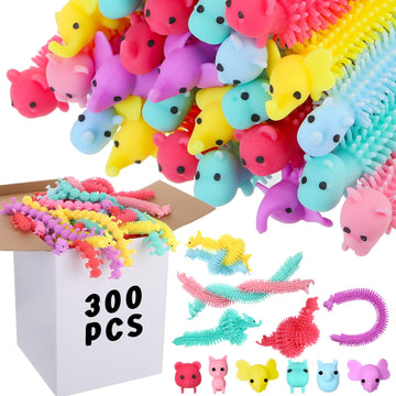 Chivao Bulk Stretchy String Fidget Toys Animal Sensory Toys Pack Worm Sensory Stress Fidget Toys For Adults Stress Anxiety Relie
