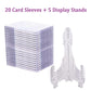 UTCTBC Trading Card Sleeves Top Loaders 20 pcs Hard Acrylic Card Protector Clear Card Brick + 5 Display Stand Fit for Standard S