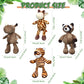 9 Pcs Plush Jungle Animals Toys Jungle Safari Stuffed Animals Bundle 9.9 Inch Cute Toys Includes Tiger Lion Elephant Monkey Zebr