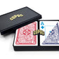 Copag 4-Color Legacy Design 100% Plastic Playing Cards, Bridge Size (Narrow) Jumbo Index Red/Blue Double Deck Set…
