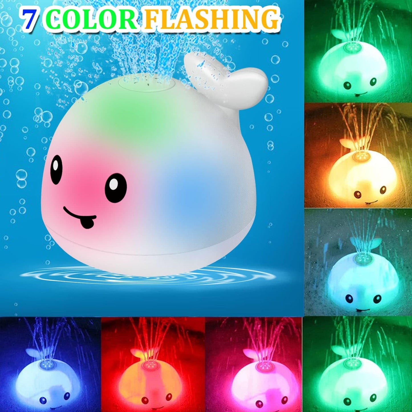 Baby Bath Toys For 6-12-18-24 Months - Toddler Toddla Whale Bath Toy Sprinkler For Kids Ages 1-3 2-4 3-5 Bathtub Tub Water Pool
