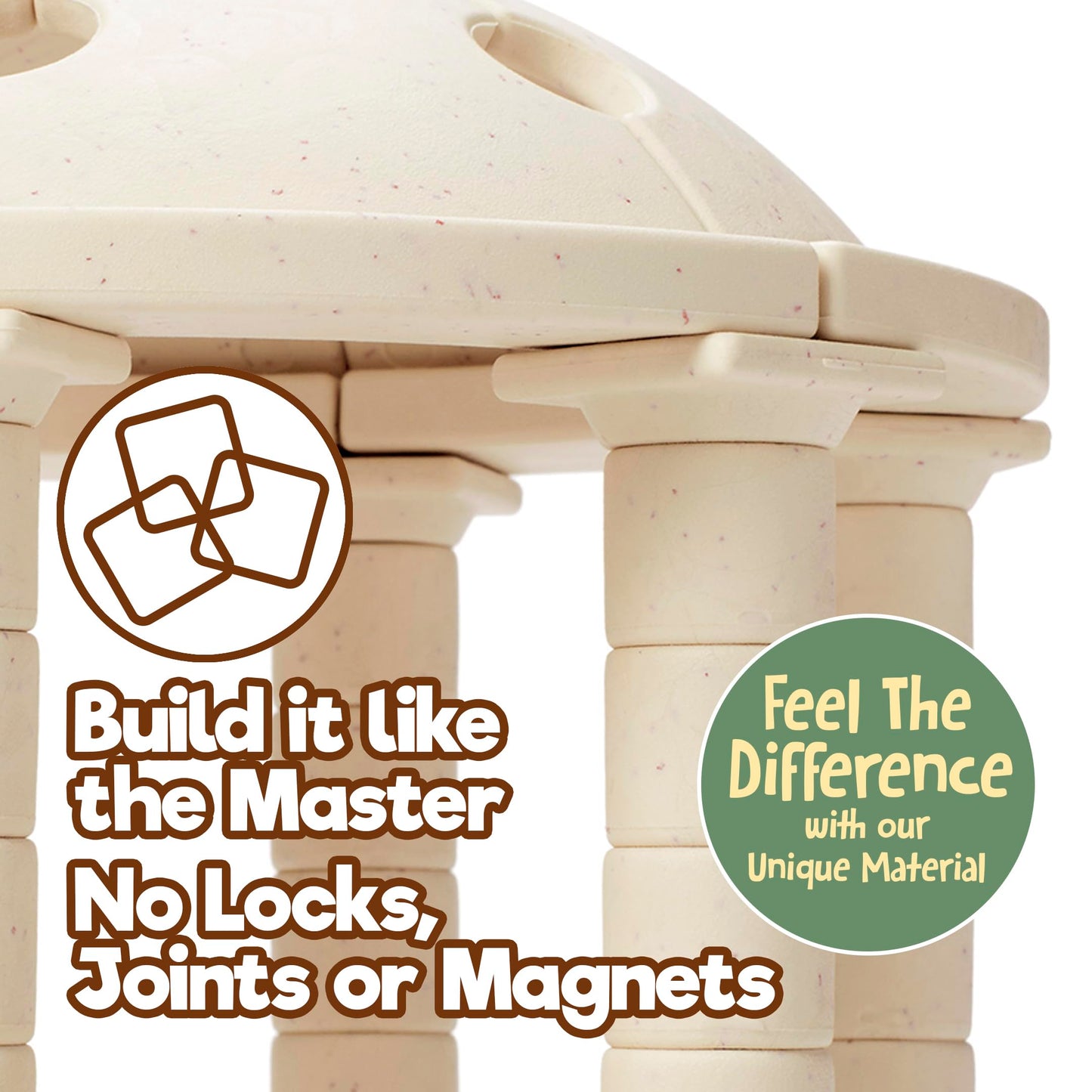 Taksa Toys Ancient Greek Dome Stem Toys Educational Stackable Building Blocks, For Kids Ages 7 8 9 10+ Years Old, Indoor Premium Architectural Kit Construction Games, Montessori Children Toys 54 Pcs