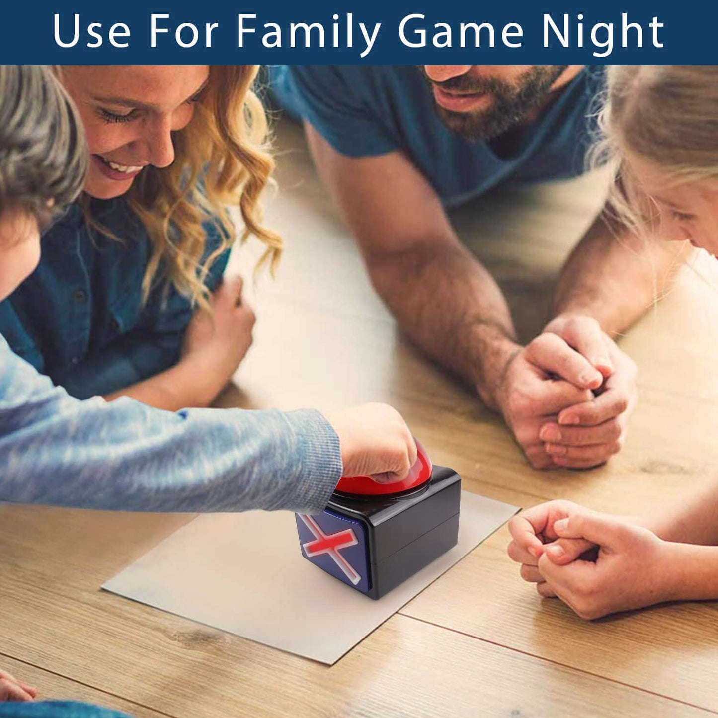 BEAN LIEVE 4Pack Game Buzzer - Game Answer Buzzer with Lights and Sound Trivia Quiz Got Talent Buzzer  Buzzer Buttons for Game Show  Red Game Buzzer for mature-themed Classroom