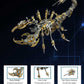 3D Metal Model Kits, Mechanical Scorpion King Gold 3D Metal Puzzle,Steel Warcraft Collection Diy Animal Brain Teasers Simple 3D