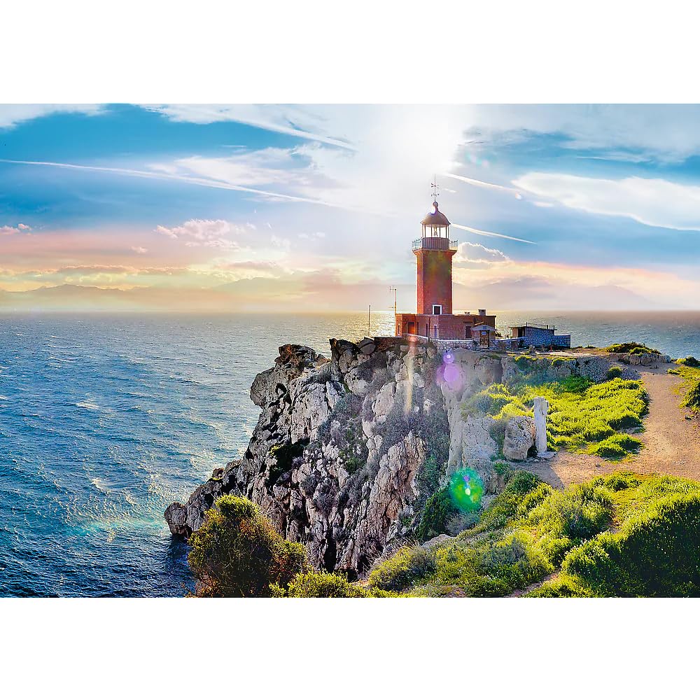 Trefl 1000 Piece Jigsaw Puzzle  The Melagavi Lighthouse  Greece  Multicolor