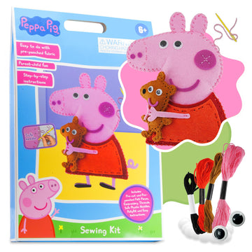 Luppa My First Sewing Kit For Kids - Peppa Pig Beginner Kids Easy Diy Projects Peppa Pig & Peppa'S Bear, Complete Arts & Crafts