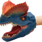 Gemini&Genius Dinosaur Toys Dilophosaurus Hand Puppets Halloween Scary Toys Soft Rubber Role Play Animal Head Puppets, Toy Gifts