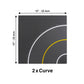 Apostrophe Games Road Baseplate - Premium Building Blocks Base Plates Compatible With All Major Brands - 8Pcs Baseplate Gray With Road Design - Straight, Curve, Crossroad, T-Junction Gray Base Plates