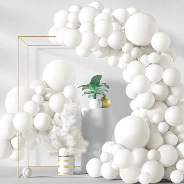 200 Pieces White Balloons Different Sizes 5 10 12 18 Inch White Balloon Arch Kit White Balloon Garland White Latex Balloon For B