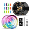 Magicyoyo Dual Purpose Yoyos - N11 Professional Unresponsive Yoyo And K2 Responsive Yoyo, Black Golden Alloy Yoyo & Blue Pink Ye