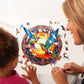 Woodbests Wooden Jigsaw Puzzle For Adults, Mandala Hummingbird Puzzle (L, 300Pcs, 13.8'X13.8') Beautiful Wooden Box, Puzzle Wood Unique Shape, Birthday Gifts For Adults And Kids Family Game