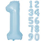 40 In Matte Blue Number Balloons Helium Foil Mylar Balloon Birthday Party Banquet Decoration Digital 1